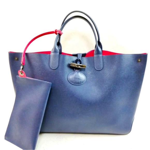 Longchamp Reversible Leather Tote Bag
